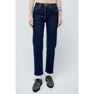 Re/Done Dark Blue Straight Leg Jeans